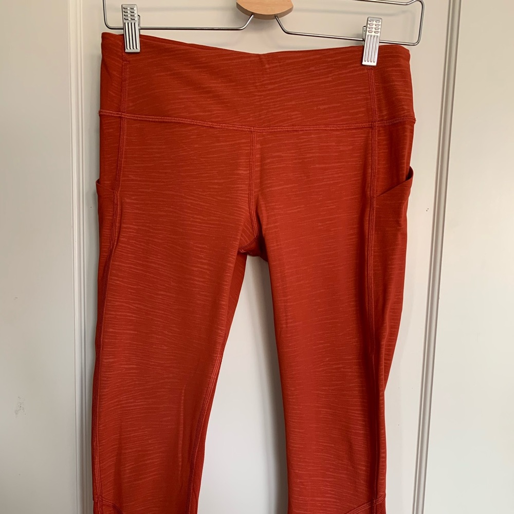 Lululemon 23” Orange Leggings Sz 6